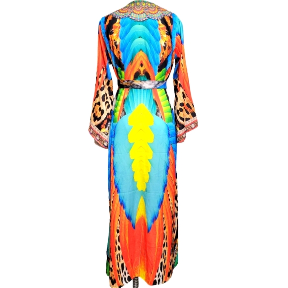 Ranee's long Sleeve Print Robe Size OS in Excellent Condition - Picture 7 of 13